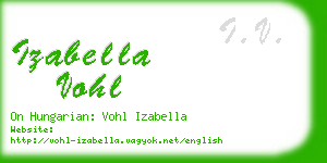 izabella vohl business card